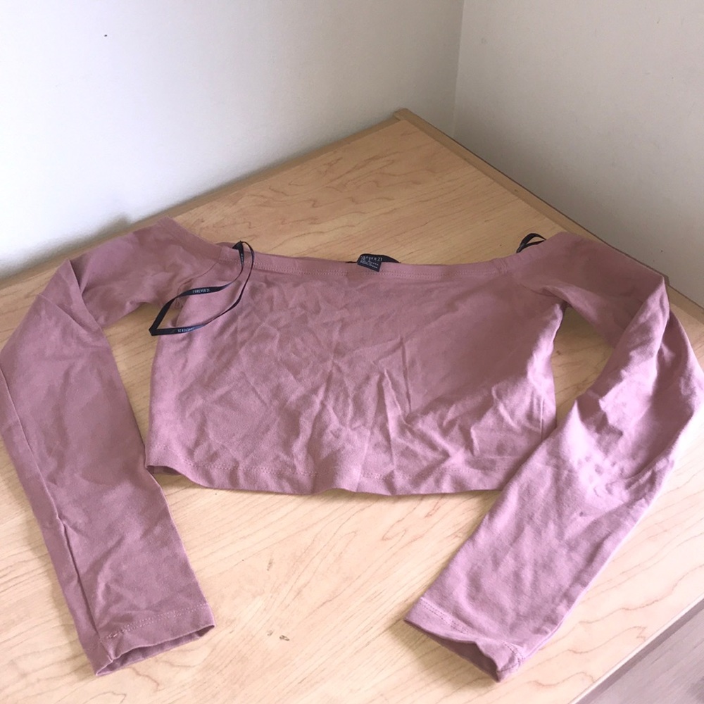 Pink cropped long sleeve